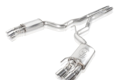 Stainless Works 2018 + Ford Mustang GT 3in Redline Series Catback H-Pipe w/Active Valves & Quad Tips - Exhaust Mufflers