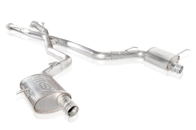 Stainless Works 2018 Jeep TrackHawk 6.2L 3in Catback System X-Pipe Turbo S-Tube Muffler Stock Exit - Exhaust Mufflers &