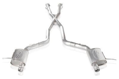 Stainless Works 2018 Jeep TrackHawk 6.2L 3in Catback System X-Pipe Turbo S-Tube Muffler Stock Exit - Exhaust Mufflers &