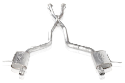 Stainless Works 2018 Jeep TrackHawk 6.2L 3in Catback System X-Pipe Turbo S-Tube Muffler Stock Exit - Exhaust Mufflers &
