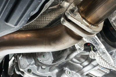 Stainless Works 2018 Jeep TrackHawk 6.2L 3in Catback System X-Pipe Turbo S-Tube Muffler Stock Exit - Exhaust Mufflers &