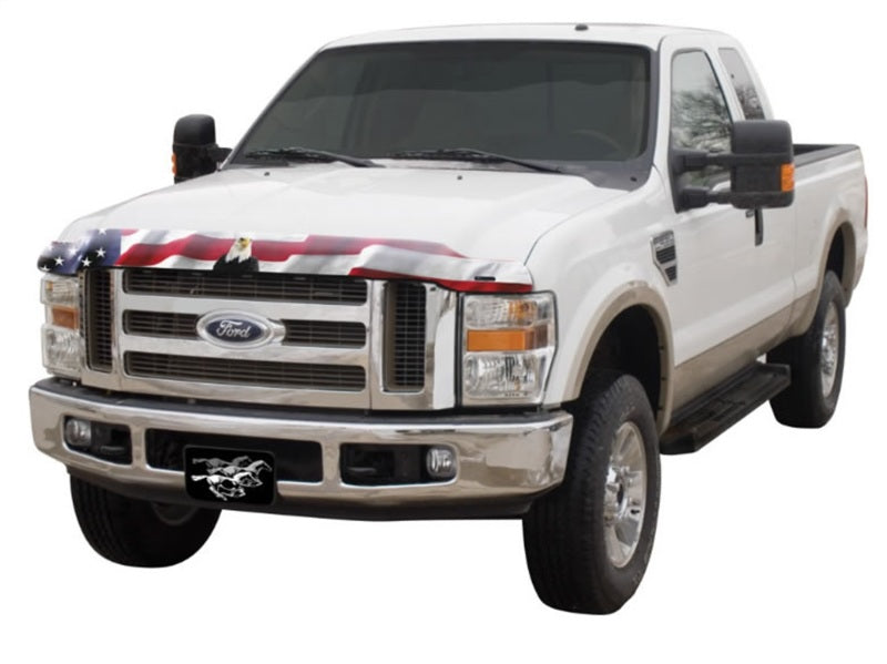 Stampede 2000-2005 Ford Excursion Vigilante Premium Hood Protector - Flag - Deflectors