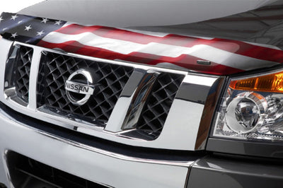Stampede 2005-2019 Nissan Frontier Vigilante Premium Hood Protector - Flag - Deflectors