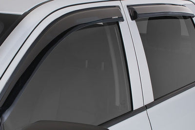 Stampede 2014-2018 Chevy Silverado 1500 Crew Cab Pickup Tape-Onz Sidewind Deflector 4pc - Smoke - Deflectors
