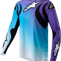Alpinestars Stella Fluid Jersey White/turquoise Xs - White/Turquoise / X-Small - Apparel Collection