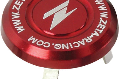 Zeta Stem Cap Titanium - Red - Offroad Collection