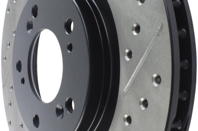Stoptech StopTech 00-09 S2000 Slotted & Drilled Left Front Rotor - Brakes Rotors Pads
