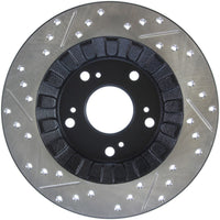 Stoptech StopTech 00-09 S2000 Slotted & Drilled Left Rear Rotor - Brakes Rotors Pads