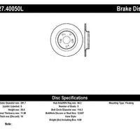 Stoptech StopTech 00-09 S2000 Slotted & Drilled Left Rear Rotor - Brakes Rotors Pads