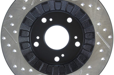 Stoptech StopTech 00-09 S2000 Slotted & Drilled Left Rear Rotor - Brakes Rotors Pads
