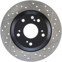 Stoptech StopTech 00-09 S2000 Slotted & Drilled Left Rear Rotor - Brakes Rotors Pads