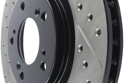 Stoptech StopTech 00-09 S2000 Slotted & Drilled Right Front Rotor - Brakes Rotors Pads