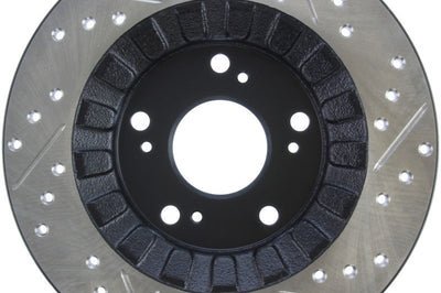 Stoptech StopTech 00-09 S2000 Slotted & Drilled Right Rear Rotor - Brakes Rotors Pads
