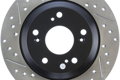 Stoptech StopTech 00-09 S2000 Slotted & Drilled Right Rear Rotor - Brakes Rotors Pads
