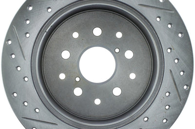 Stoptech StopTech 01-05 Lexus IS300 / 02-10 SC430 Sport Slotted & Drilled Rear Left Brake Rotor - Brakes Rotors Pads