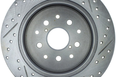 Stoptech StopTech 01-05 Lexus IS300 / 02-10 SC430 Sport Slotted & Drilled Rear Right Brake Rotor - Brakes Rotors Pads