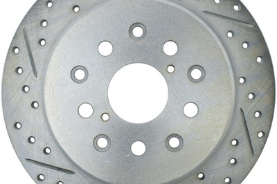 Stoptech StopTech 01-05 Lexus IS300 / 02-10 SC430 Sport Slotted & Drilled Rear Right Brake Rotor - Brakes Rotors Pads