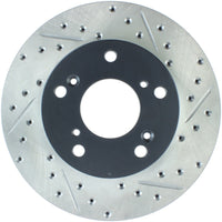 Stoptech StopTech 02-06 Acura RSX Slotted & Drilled Left Front Rotor - Brakes Rotors Pads