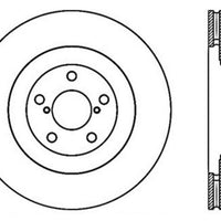 Stoptech StopTech 02-10 Subaru WRX Slotted & Drilled Right Front Rotor (exc. STi) - Brakes Rotors Pads
