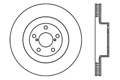 Stoptech StopTech 02-10 Subaru WRX Slotted & Drilled Right Front Rotor (exc. STi) - Brakes Rotors Pads