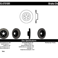 Stoptech StopTech 02-10 WRX Drilled Right Front Rotor - Brakes Rotors & Pads