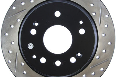 Stoptech StopTech 04-08 Acura TL / 03-09 honda Element Slotted & Drilled Left Rear Rotor - Brakes Rotors Pads