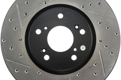 Stoptech StopTech 04-08 Acura TL (Brembo Caliber) SportStop Slotted & Drilled Right Front Rotor - Brakes Rotors Pads