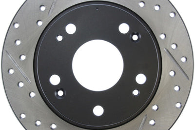 Stoptech StopTech 04-08 Acura TSX / 03-07 Honda Accord SportStop Slotted & Drilled Right Rear Rotor - Brakes Rotors Pads