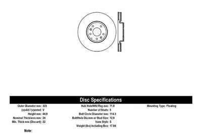 Stoptech StopTech 04-09 Mazda RX-8 Slotted & Drilled Right Front Rotor - Brakes Rotors Pads