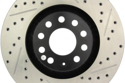 Stoptech StopTech 05-06 Audi A4 Quattro/ 02-04 A6 Quattro / 99-02 S4 Front Left Slotted & Drilled Rotor - Brakes Rotors