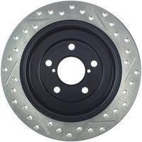Stoptech StopTech 05-06 Saab 9-2X AWD / 02-05 Impreza WRX / 02 STi Slotted & Drilled Right Rear Rotor - Brakes Rotors