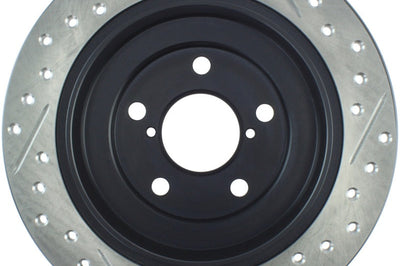 Stoptech StopTech 05-06 Saab 9-2X AWD / 02-05 Impreza WRX / 02 STi Slotted & Drilled Right Rear Rotor - Brakes Rotors