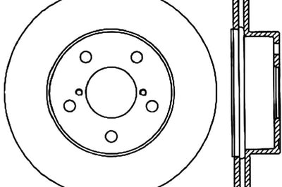 Stoptech StopTech 05-07 Subaru Impreza WRX/STi Slotted & Drilled Left Rear Rotor - Brakes Rotors Pads