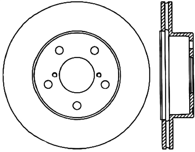 Stoptech StopTech 05-07 Subaru Impreza WRX/STi Slotted & Drilled Right Rear Rotor - Brakes Rotors Pads