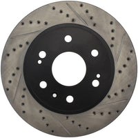 Stoptech StopTech 05-10 GMC Sierra 1500 (w Rear Drum) / 07-09 Yukon Front Right Slotted & Drilled Rotor - Brakes Rotors