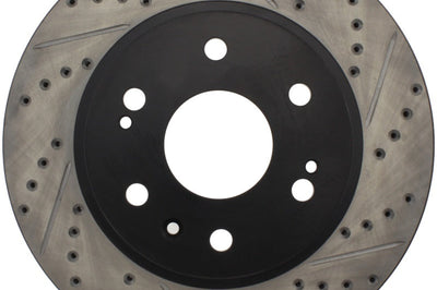 Stoptech StopTech 05-10 GMC Sierra 1500 (w Rear Drum) / 07-09 Yukon Front Right Slotted & Drilled Rotor - Brakes Rotors