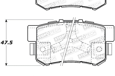 Stoptech StopTech 05-16 Honda CR-V Street Rear Brake Pads - Brakes Rotors &