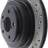 Stoptech StopTech 06-07 Subaru Impreza WRX (Exc STi) Slotted & Drilled Left Rear Rotor - Brakes Rotors Pads
