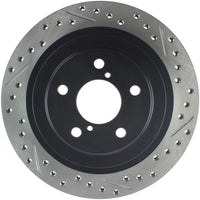 Stoptech StopTech 06-07 Subaru Impreza WRX (Exc STi) Slotted & Drilled Left Rear Rotor - Brakes Rotors Pads