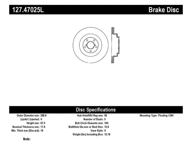 Stoptech StopTech 06-07 Subaru Impreza WRX (Exc STi) Slotted & Drilled Left Rear Rotor - Brakes Rotors Pads