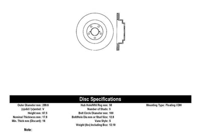 Stoptech StopTech 06-07 Subaru Impreza WRX (Exc STi) Slotted & Drilled Right Rear Rotor - Brakes Rotors Pads