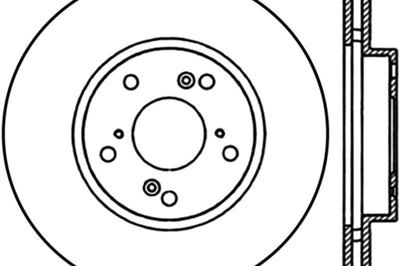 Stoptech StopTech 06-08 Civic GX / 02-04 CR-V / 98-02 Honda Accord V6 / 03-07 4 cyl/V6 MT Slotted & D - Brakes Rotors
