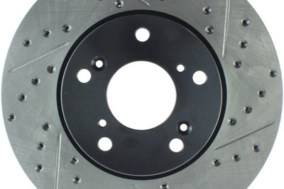 Stoptech StopTech 06-08 Civic GX / 02-04 CR-V / 98-02 Honda Accord V6 / 03-07 4 cyl/V6 MT Slotted & D - Brakes Rotors