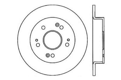 Stoptech StopTech 06-09 Honda Civic Ex/Si Slotted & Drilled Left Rear Rotor - Brakes Rotors Pads
