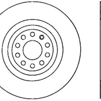 Stoptech StopTech 06-10 Audi A3/08-10 TT / 06-09 VW GTI Mk V Cryo-Stop Left Front Slotted Rotor - Brakes Rotors & Pads