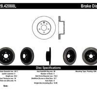 Stoptech StopTech 08-09 Infiniti EX35 / 05-08 G35 / 09 G37 / 06-09 M35/M45 Drilled Left Rear Rotor - Brakes Rotors &