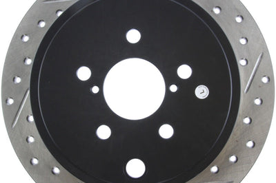 Stoptech StopTech 08-10 Impreza WRX (Exc STi)/08-10 Coupe/Sedan Slotted & Drilled Left Rear Rotor - Brakes Rotors Pads
