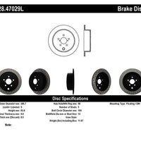 Stoptech StopTech 08-10 WRX Drilled Left Rear Rotor - Brakes Rotors & Pads