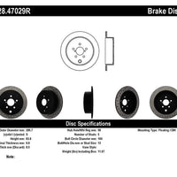 Stoptech StopTech 08-10 WRX Drilled Right Rear Rotor - Brakes Rotors & Pads