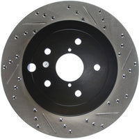 Stoptech StopTech 08 + Subaru STI (Will Not Fit 05-07) Slotted & Drilled Sport Brake Rotor - Brakes Rotors Pads